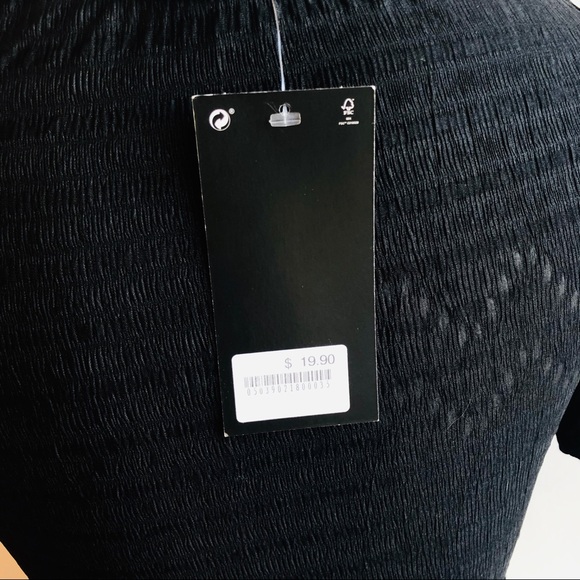5/$25 ZARA black quarter sleeve shirt - Picture 6 of 8